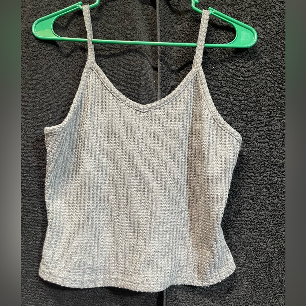 BUNDLE: Gray, Rose Pink Textured Women's Crop Tops & Gray Long Tank Top